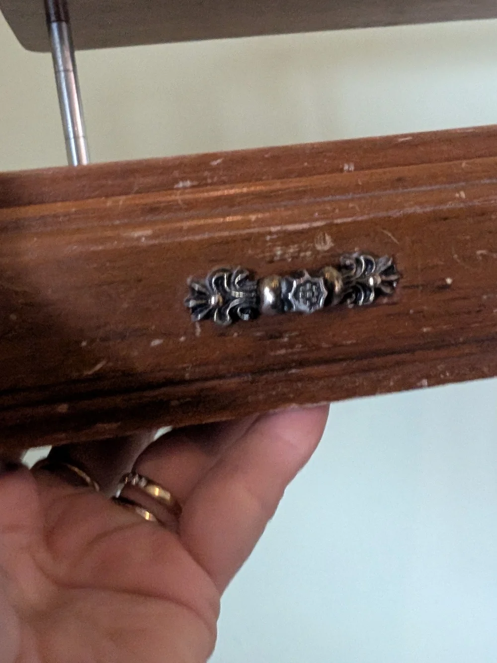 Wooden Desk Organizer with Raised Shelf and Drawer Jewelry Box - Picture 7 of 10